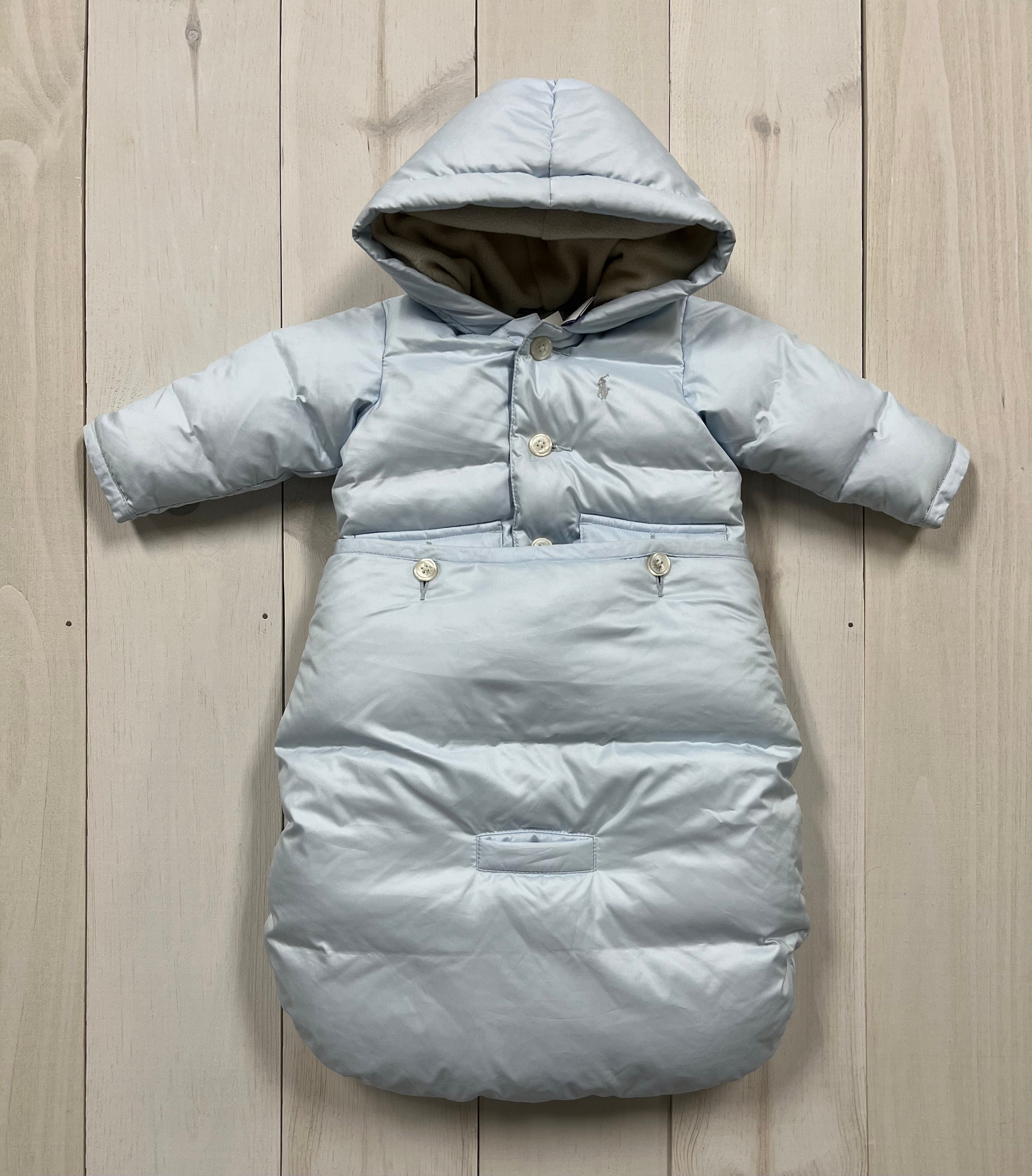 Minnows Childhood Goods Ralph Lauren 2-in-1 Goose Down Jacket/Bunting, 3M