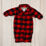 OshKosh Lined Flannel Romper, 6M