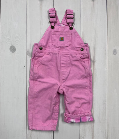 Minnows Childhood Goods Carhartt Flannel Lined Overalls, 12M