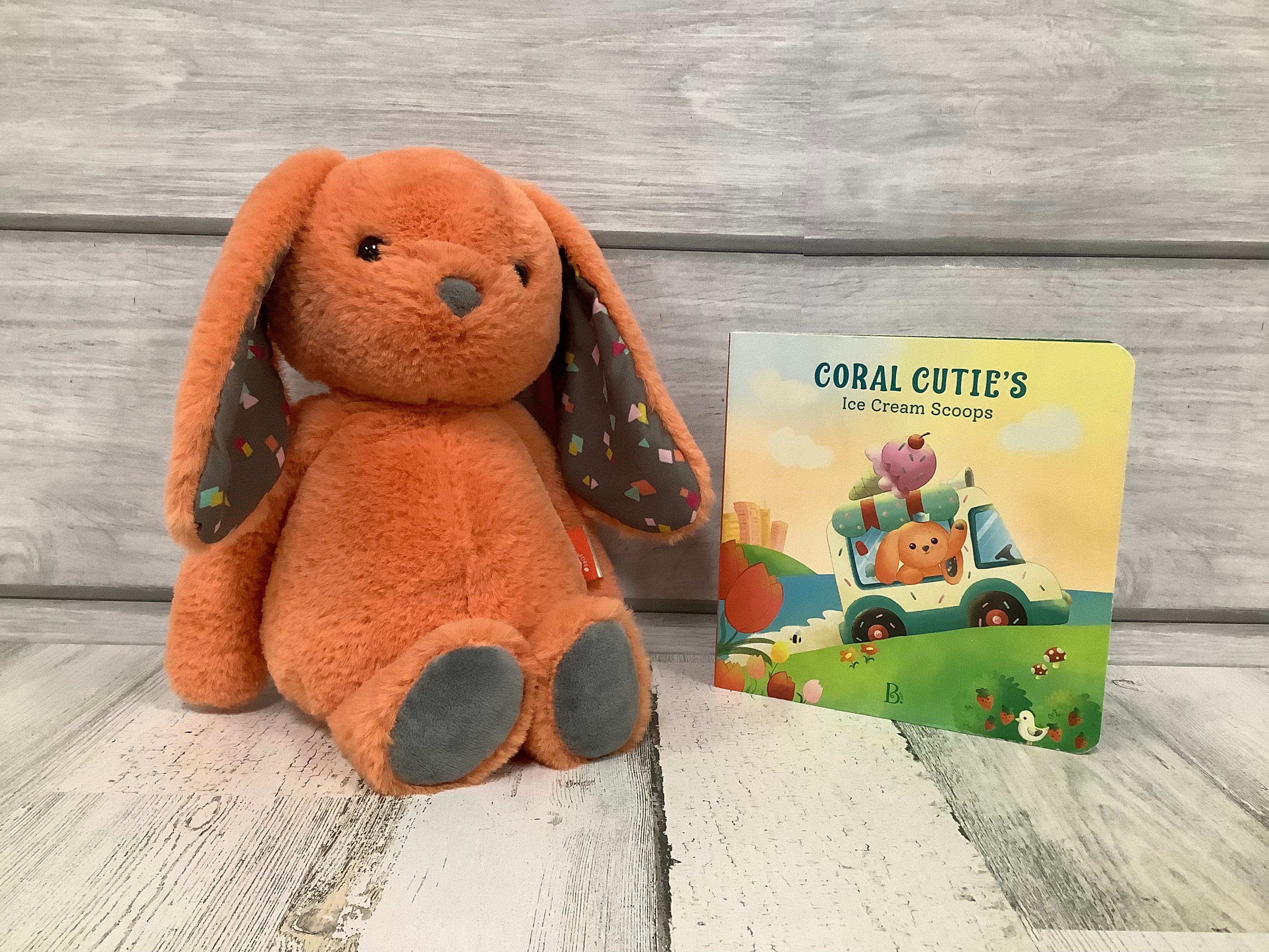 Minnows Childhood Goods Coral Cuties, Plush and Book Set